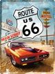 Nostalgic-Art Licensed Product Large Metal Sign Route66 Red Car 30cm W x 40cm L