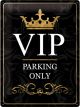 Nostalgic-Art Licensed Product Large Metal Sign VIP parking 30cm W x 40cm L