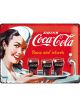Nostalgic-Art Licensed Large Metal Sign Coca-Cola 1960 Red/White Waitress 30x40