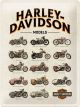 Nostalgic-Art Licensed Large Metal Sign Harley-Davidson Model Chart 30cmx40cm