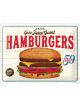 Nostalgic-Art Licensed Product Large Metal Sign Hamburgers 30cm W x 40cm L
