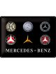 Nostalgic-Art Licensed Large Metal Sign Mercedes-Benz Logo Evolution 30cmx40cm