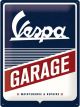 Nostalgic-Art Licensed Product Large Metal Sign Vespa Garage 30cm W x 40cm L