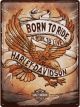 Nostalgic-Art Licensed Large Metal Sign Harley Born To Ride Eagle 30cmx40cm