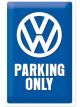 Nostalgic-Art Licensed Product Medium Metal Sign VW Parking Only 20x30cm L Blue