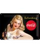 Nostalgic-Art Licensed Medium Metal Sign Coca-Cola Beauties Black/White 20x30cm