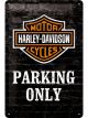 Nostalgic-Art Licensed Medium Metal Sign Harley Original Logo Parking Only 20x30