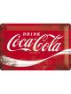Nostalgic-Art Licensed Medium Metal Sign Coca Cola Logo Red Wave 20cmx30cm Red
