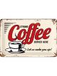 Nostalgic-Art Licensed Medium Metal Sign Strong Coffee Served Here 20x30cm Cream