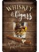 Nostalgic-Art Licensed Product Medium Metal Sign Whiskey and Cigars 20x30cm L