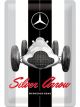 Nostalgic-Art Licensed Medium Metal Sign Mercedes-Benz Silver Arrow 20x30cm Grey
