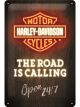 Nostalgic-Art Licensed Medium Metal Sign Harley-Davidson Road is Calling 20x30cm