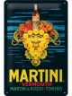Nostalgic-Art Licensed Medium Metal Sign Martini Vermouth Grapes 20x30cm Black