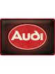 Nostalgic-Art Licensed Medium Metal Sign Audi Logo Red Shine 20cmx30cm Red