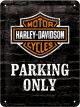 Nostalgic-Art Licensed Small Metal Sign Harley Davidson Parking Only 15cmx20cm