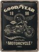 Nostalgic-Art Licensed Product Small Metal Sign Goodyear Motorcycle 15x20cm L
