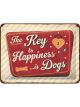 Nostalgic-Art Licensed Product Small Metal Sign Dogs Key to Happiness 15x20cm L