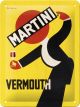 Nostalgic-Art Licensed Small Metal Sign Martini Vermouth Waiter Yellow 15x20cm