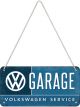 Nostalgic-Art Licensed Product Hanging Metal Sign VW Garage 20x10cm L Blue