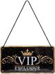 Nostalgic-Art Licensed Product Hanging Metal Sign VIP Exclusive 20x10cm L Black