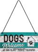 Nostalgic-Art Licensed Product Hanging Metal Sign Dogs Welcome 20x10cm L Aqua