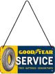 Nostalgic-Art Licensed Product Hanging Metal Sign Goodyear Service 20x10cm Blue