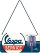 Nostalgic-Art Licensed Product Hanging Metal Sign Vespa Service 20x10cm L White