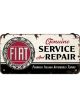 Nostalgic-Art Licensed Hanging Metal Sign Fiat Service & Repair 20x10cm White