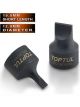 Toptul Stubby Slotted Bit Socket Black Phosphate 1/4In 1.2 X 8mm