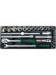 Toptul 25 Piece 1/2 Inches Dr 12 Point Flank Socket Set Gcat2508
