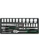 Toptul 34 Piece 1/4 Inches & 1/2 Inches Dr Flank Socket Set