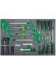 Toptul 22pc Screwdriver Two Way Ball Point L Key Set Modular Insert