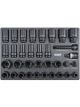 Toptul 34pcs 3/4In Dr Impact Socket Set Modular Insert Tray System