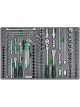 Toptul 111pcs 1/4In 1/2In Dr 6Pt Flank Socket Set Modular Insert