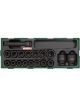 Toptul 18pcs 1/2In Dr Flank Impact Socket Set Metric Modular Insert