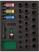 Toptul 1/2In Dr Impact Socket Set Metric Modular Insert Tray System