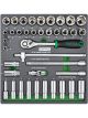 Toptul 39 Piece 1/2In Dr Socket Set Modular Insert Tray System