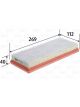 Valeo Air Filter Height 40mm, Width 112mm, Length 269mm