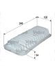 Valeo Air Filter Height 54mm, Width 120mm, Length 250mm