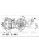 Valeo Alternator 14V w/ Belt Pulley 56mm 5 Ribs w/ Regulator Right 30