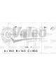 Valeo Alternator 14V w/ Belt Pulley 57.2mm 6 Ribs w/ Regulator Right 90