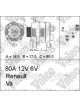 Valeo Alternator 14V w/ Belt Pulley 6 Ribs w/ Regulator Right 35