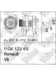 Valeo Alternator 14V w/ Belt Pulley 6 Ribs w/ Regulator Right 35