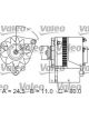 Valeo Alternator 14V w/ Belt Pulley 64mm 1 Ribs w/ Regulator Right 60