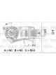 Valeo Alternator 14V w/ Belt Pulley 68mm 1 Ribs w/ Regulator Left 60