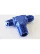 Aeroflow Tee With NPT On Side 3/8 Inch to -6AN Blue