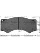 Valeo Brake Pad Set 191mm Width