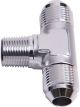 Aeroflow Tee With NPT On Side 3/4 Inch to -12AN Silver