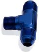 Aeroflow Tee With NPT On Side 3/4 Inch to -16AN Blue