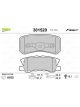 Valeo Brake Pad Set w/o Anti-Squeak Plate 111.5mm Width